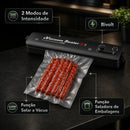 Seladora a Vácuo + 5 Potes Herméticos + 200 Sacos | Kit Conserva Completo