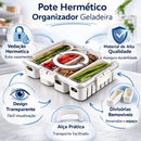 Kit 10 Potes Herméticos Organizadores com 4 Divisórias Removíveis